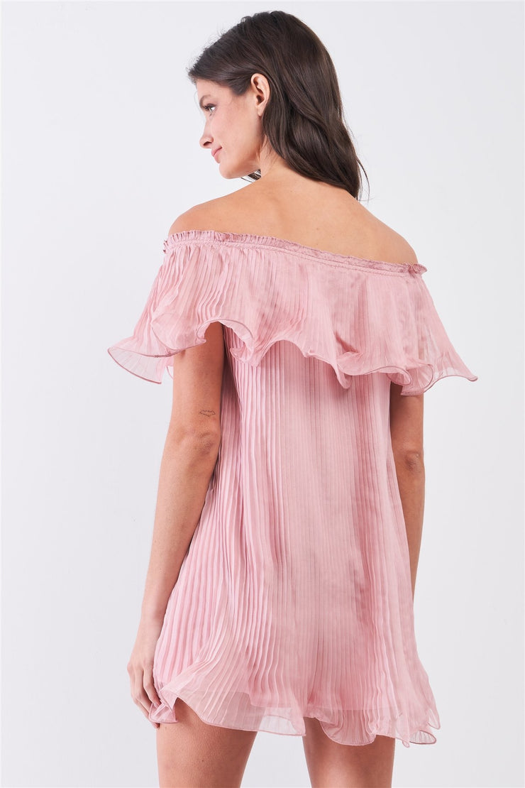 Pink Frill Mini Dress