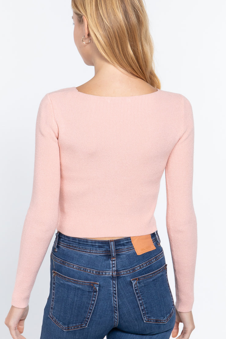 Knotted Crop Sweater