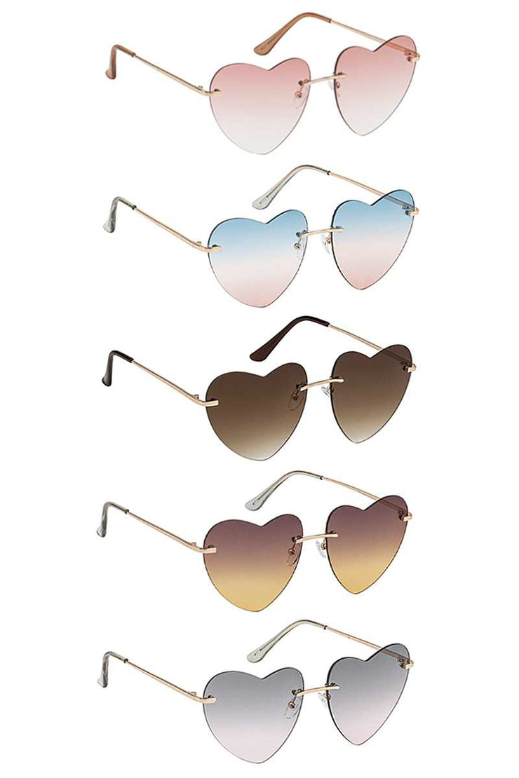 Trendy Heart Shape Sunglasses