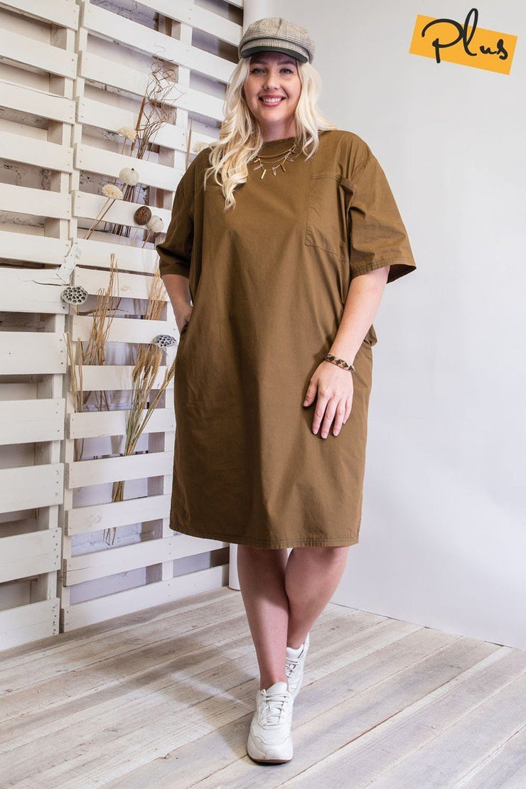 Mineral Washed Loose Fit Dress